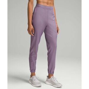 Lululemon Adapted State Jogger Womens 10 Purple Ash High-Rise Fleece Full Length